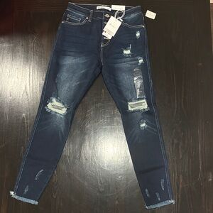 Kan Can Dark Blue Ripped Jeans